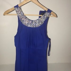 Royal blue formal prom evening gown